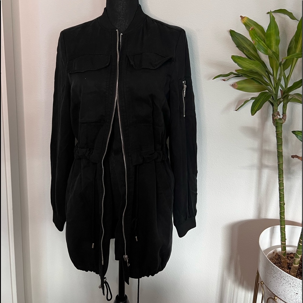 Zara TRF Cargo Drawstring Lightweight Jacket
